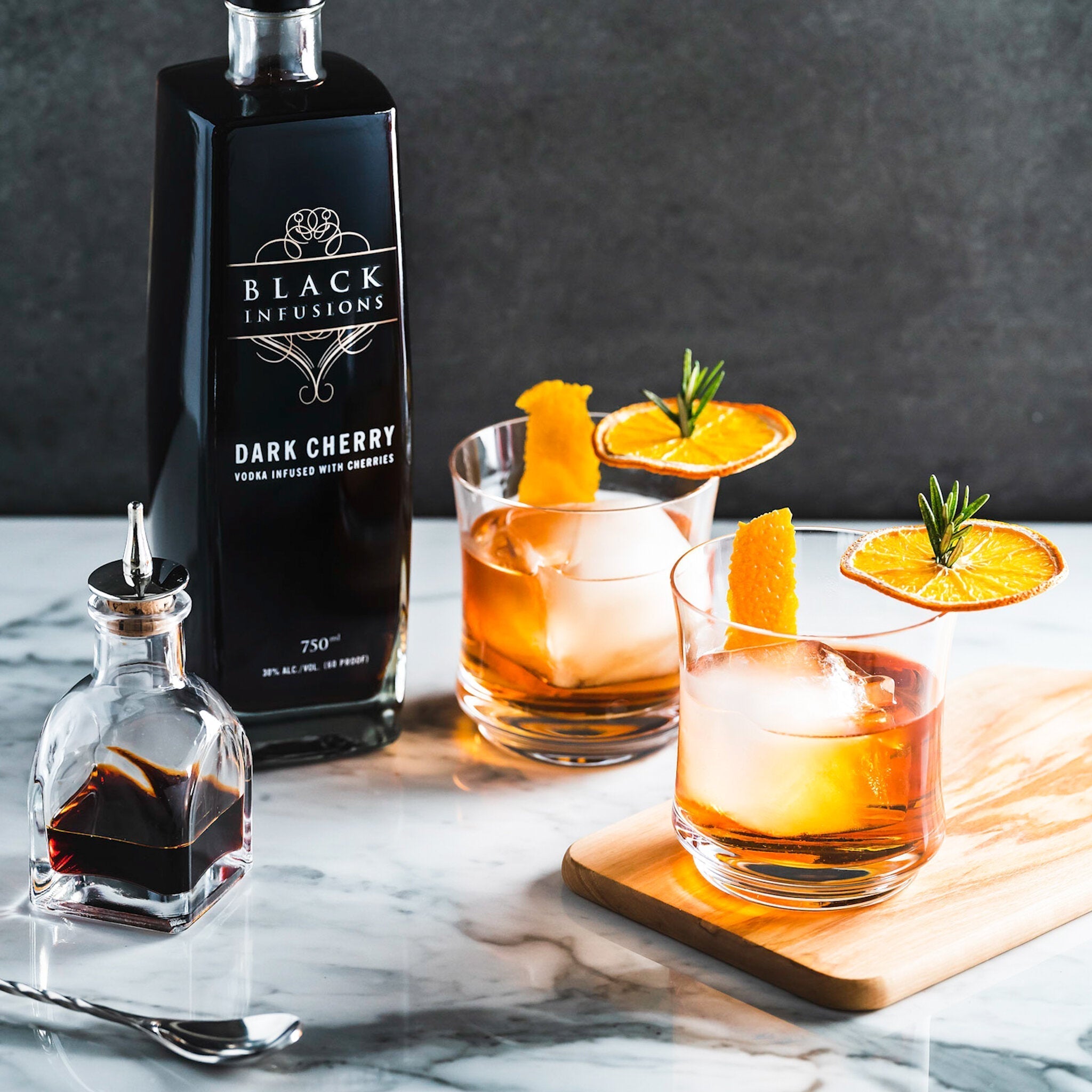 Dark Cherry Mezcal Negroni Cocktail Recipe – Black Infusions